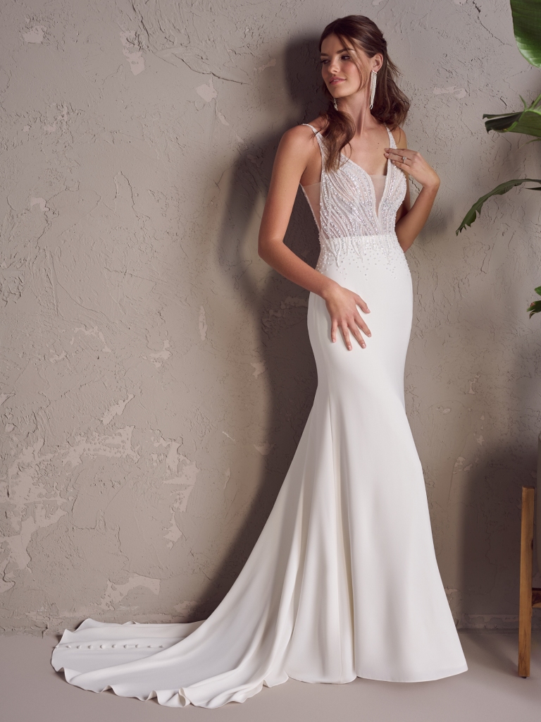 MAGGIE SOTTERO - REBECCA INGRAM 24RS196A01 JENROSE 10404 & 10405 IVORY/SILVER ACCENT UK 12
