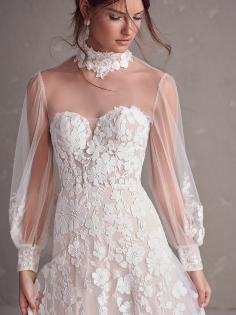 MAGGIE SOTTERO 24MS185B01 DEMETRIA 10306 & 10307 IVORY/MISTY MOAUVE UK 18