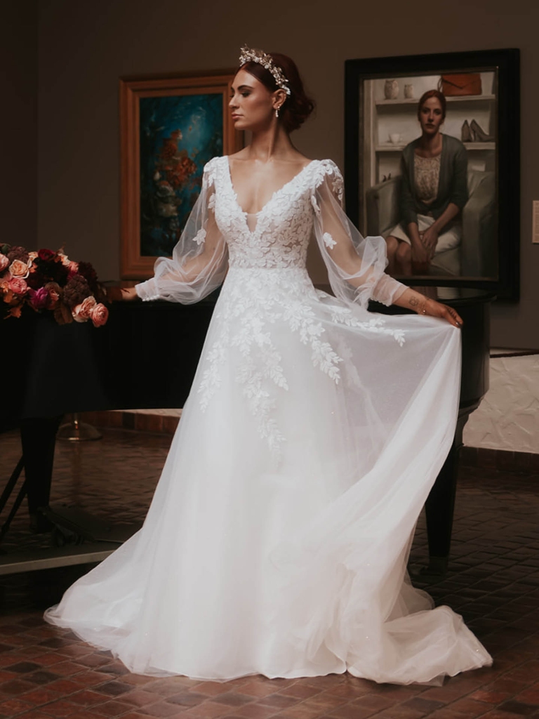 MAGGIE SOTTERO - REBECCA INGRAM ALEXANDRIA 9100 & 9101 23RS061A01 IVORY ILLUSION US 14